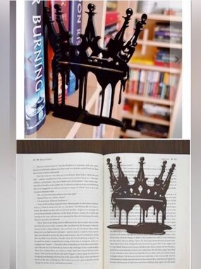 Storiarts Set of 2- Crown Bookshelf Silhouette & Crown Bookmark